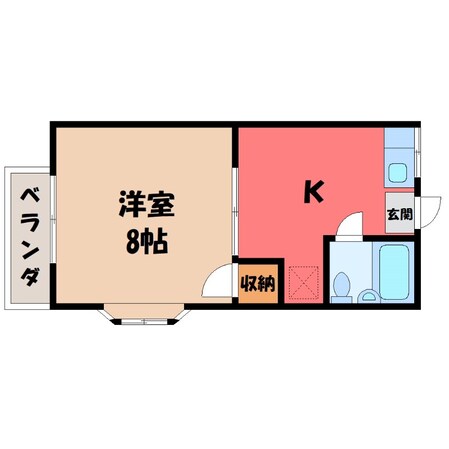 宇都宮駅 バス25分  細谷車庫下車：停歩22分 2階の物件間取画像